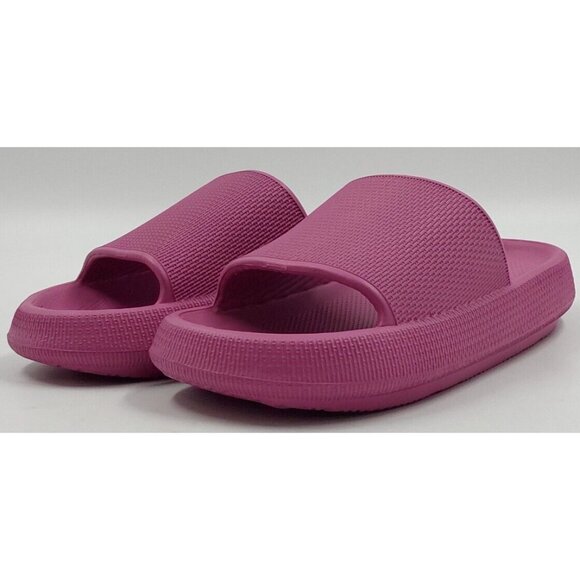 LMDO Womens Ladies Pink Marshmallow Slide On Non Slip Slippers Sandals  Sz 8.5/9 - Picture 3 of 7